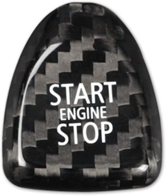 New Carbon Fiber Engine Start Button Cover Compatible with MINI Clubman F54 2014-2020 (Black)