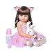 GAOFQ Poupée bébé Reborn, poupée de Corps en Vinyle Souple pour Nouveau-né, poupée de 22 `` 55CM en Silicone Souple pour Tout-Petits