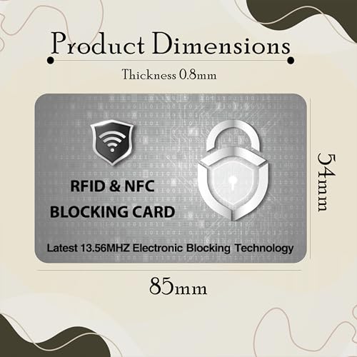 SaiTech IT RFID Blocking Cards Protect Your Entire Wallet, Purse, and Cards from NFC Contactless Theft Wallet for Men & Women- PL Silver (10 Pcs Silver)2