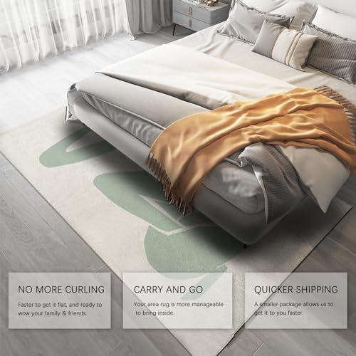 Tapis moderne élégant effet papier découpé avec support en caoutchouc durable - 5