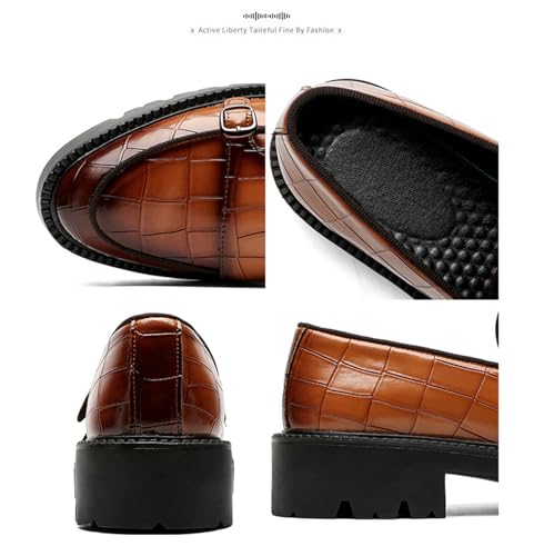 Mens Double Monk Strap Slip on Loafer PU Leather Oxford Formal Business Casual Comfortable Dress Shoes for Men2