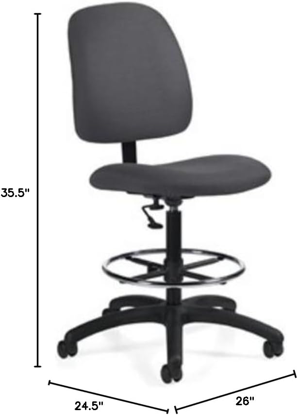 Goal Armless Drafting Pneumatic Task Chair Color: Stone