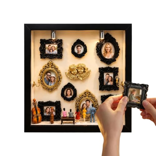 Marco shadow box para recuerdos de boda y aniversarios en madera 7