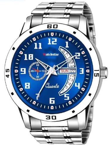 Image of Analog Day Date Functioning Stainless Steel Chain Watch for Men
