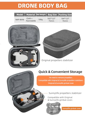 Honbobo Mini 4 Pro Tasche RC 2/1 Aufbewahrungstasche Tragetasche Zubehör Kompatibel Mit DJI Mini 4