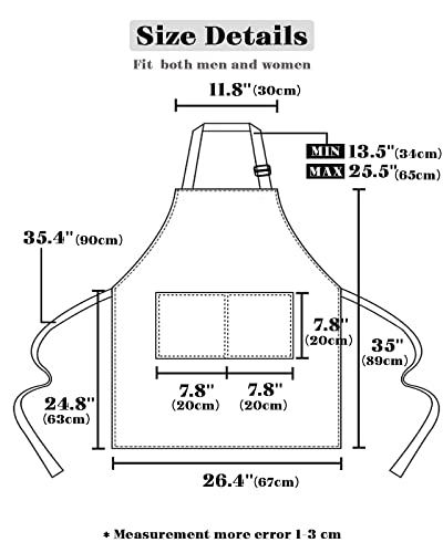 Boanket White Lace Spotted Filling Kitchen Aprons With Pockets Waterproof, Valentine's Day Red Adjustable Bib Aprons For Cooking #TOP5