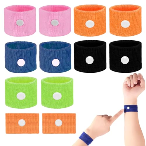 GXGM 5 Pares Pulseras Antimareo para Niños y Adultos, Bandas de Acupresión Anti Nauseas, para Enfermedad Marítima, Viajes en Barco, Coche y Avión y Embarazo, ¡Elimina las Náuseas