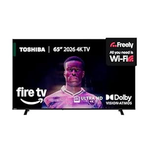 Toshiba 65" UF26 Fire 4K HDR TV, TRU Picture Engine, HDR10, Dolby Vision & Atmos, Freely, DTS Virtual X, Alexa Voice Remote