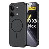 Rojeuinn Cover per Xiaomi POCO X8 Pro Max 5G, Custodia in Silicone Liquido di Alta Qualità, Design Magnetico con Forte Magnetismo, Morbida e Confortevole, Antiurto e Anticaduta - Nero