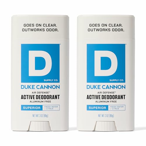 Duke Cannon Supply Co. Aluminum-Free Deodorant for Men 3 oz. Superior, 2 Pack - Unique Masculine Scent, Odor Control & Soothe Skin