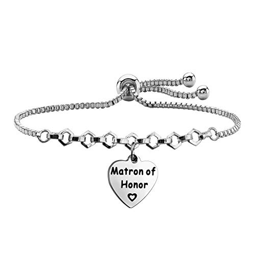 FUSTMW Bridesmaid Jewelry Gift Maid of Honor Bracelet Matron of Honor Bangle Wedding Gift For Bridesmaids