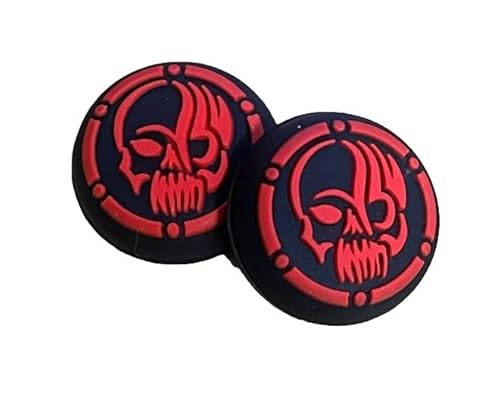 Pack of 2pcs Call of Duty Zombie Red Thumb Grips for PS5 PS4 XBOX One X S Joystick Controller Skin Caps - PARTS4U®