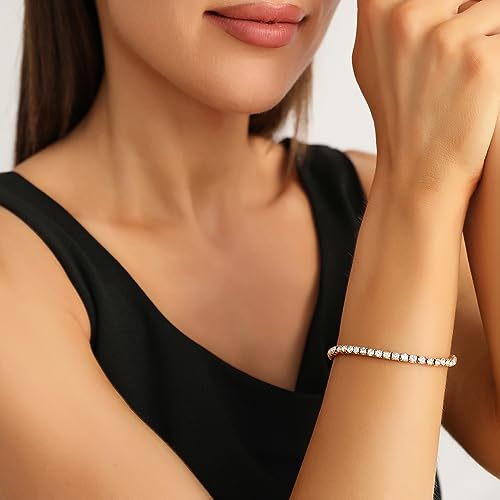 Zealmer Sparkle Multicolor Rhinestone Stackable Stretch Bracelets for Women4