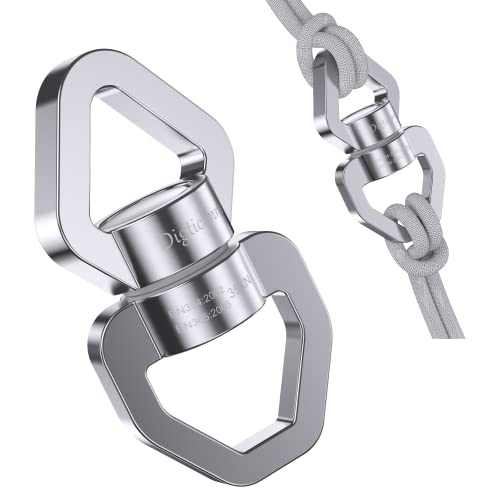 Digtichnny Swing Spinner, 35KN Safety Rotational Device, Aerial Dance Children's Swing, Hanging Hammock (Full Silver)