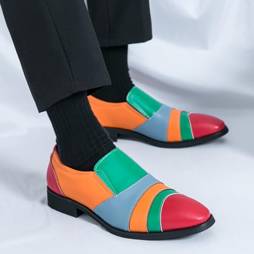 Men's Loafers Silp On Party Dress Casual Leather Color Penny Loafers Fashion Prom Shoes for Men4