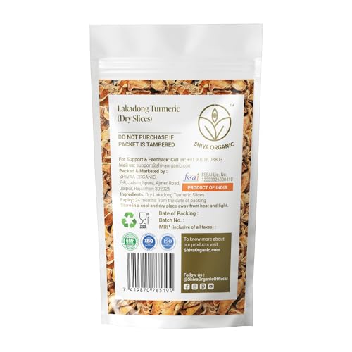 Image of Shiva Organic Dry Lakadong Turmeric Slices - 100 g