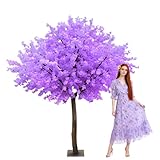 Photo Gallery mofgoe albero di fiori finti viola, albero di ciliegio artificiale, luci a led per rami di ciliegio, pianta decorativa realistica, per la decorazione di interni, casa, ufficio, veranda,h6.6*w5ft Photo Gallery mofgoe albero di fiori finti viola, albero di ciliegio artificiale, luci a led per rami di ciliegio, pianta decorativa realistica, per la decorazione di interni, casa, ufficio, veranda,h6.6*w5ft