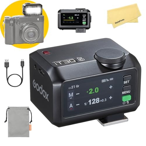 Viaggia leggero, scatta in grande: con circa un quarto delle dimensioni di un flash tradizionale e un peso di soli 120 g, l'iT30 Pro entra in qualsiasi borsa, ideale per i lavori in esterni