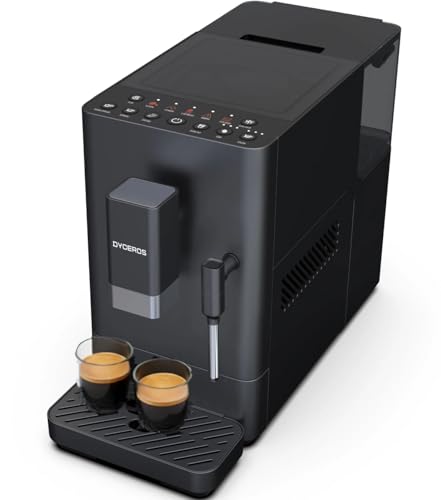 DYCEROS Machine à café à grains Setosa 15 bars | Expresso Broyeur superautomatique – Buse vapeur pour mousse de lait