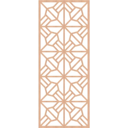 Image of 25 3 /8 inchW x 64 3 /8 inchH x 1 /4 inchT Auburn Decorative Fretwork Wood Wall Panels, Alder