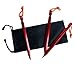 12 Pack Tent Stakes, 7075 Ground Metal Camping Aluminum Tent Pegs, Lightweight Tent Stakes Heavy Duty Spikes Camping Accessories, Red