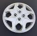 New Wheel Covers Hubcaps Replacements Fits 2011-2016 Ford Fiesta: 15 Inch; 8 Pocket; Silver Color; Plastic; Set of 4; Push On