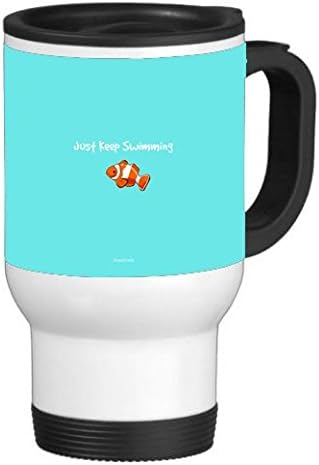 Popular Just Keep Swimming Quote 14 ounce Stainless Travel Mug Thermos