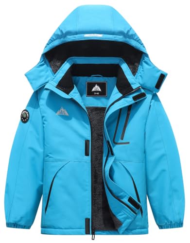 Image of Kid's Ski Jacket Winter Coat Boy's and Girl's Snowboarding Jackets | Kids Ski Jacket | Windproof, Waterproof, Insulated | Removable Hood, Zipper Pockets | Snowboarding Coat for Boys and Girls