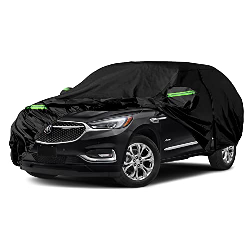 Image of Waterproof Car Cover Replace for 2008-2025 Buick Enclave, 6 Layers All Weather Car Covers with Zipper Door & Windproof Bands for Snow Rain Dust Hail Protection (Enclave)