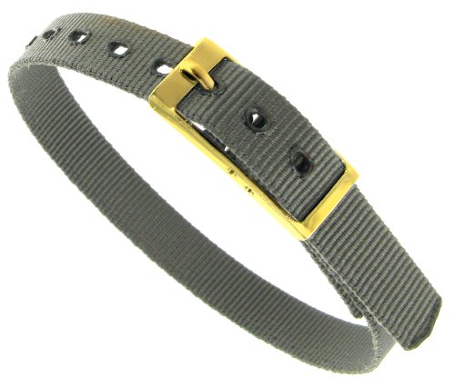 Milano 8mm Slide Through Sports Wrap Nylon Textile Solid Grey Watch Band Strap