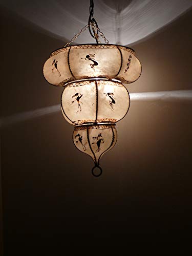 Marokko orientalische Decken Lampe Leuchte Henna Leder - 905386-0007 – Bild 5