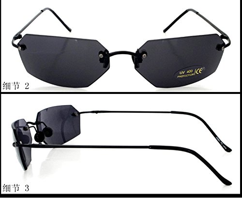 Matrix Agent Smith Square Sunglasses men Ultralight Rimless3