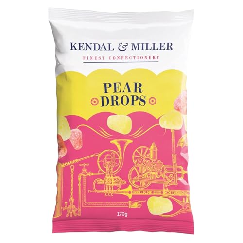 Kendal & Miller Pear Drops 170g | Pear flavour hard boiled sweets | Traditional British Sweet Shop Favourite