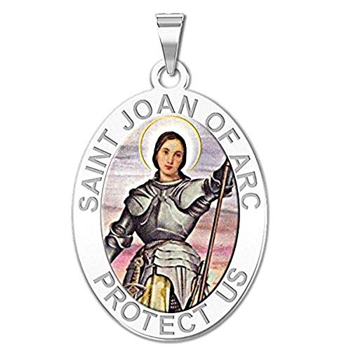 PicturesOnGold.com Saint Joan of Arc Religious Medal Color - 2/3