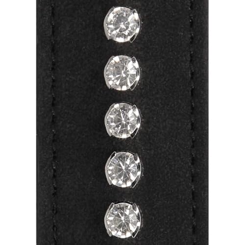 Ball gag respirant strass diamant noir bâillon bondage chic - 7