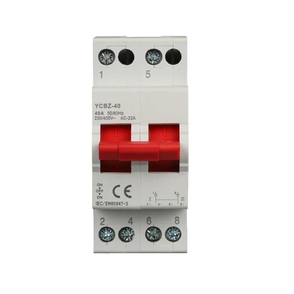 Accessori elettrici Commutatore 2 poli/3 poli 40A/63A 50/60Hz Sezionatore Interruttore automatico di carico Interruttore automatico di sicurezza residenziale(YCBZ-40 40A,3P)