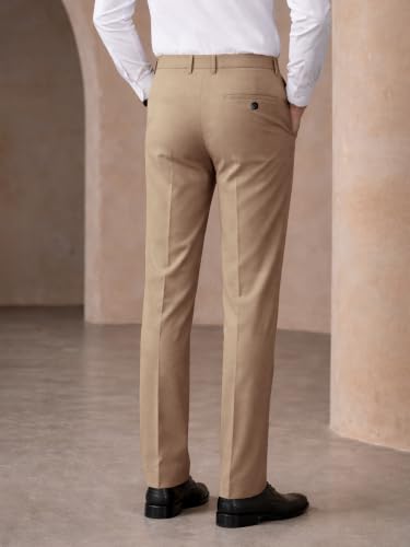 Image of Noble Monk Men's Formal Trousers | Regular Fit Stylish Pants for Men | Comfortable Solid Trousers | Classic Formal Wear for Men | Smart and Versatile Everyday Wear