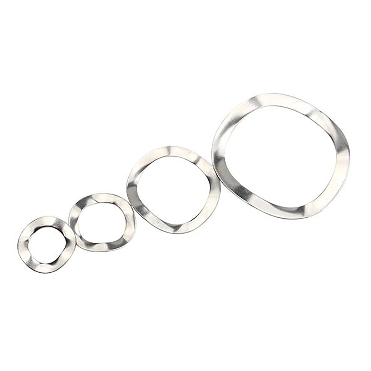 Rondelles élastiques ondulées, 10 à 50 pièces, Joints en Acier Inoxydable M3-M27, rondelles élastiques ondulées à Trois crêtes for Arbres de roulement(M5 x 10 x 0.3 mm 50pcs)