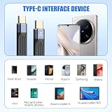 OFFCUP Kabel do szybkiego ładowania, 10 GB, krótki, USB C na USB C, do urządzeń ze złączem typu C, dysków twardych, Samsung Galaxy S7, S8, S9, S10, S20FE, S21, A21, A22, A50, A51, 52, Note8, Note10