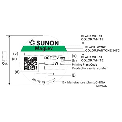 SUNON 12V DC 0,48W 40x40x10mm 11,9m³/h 5800U/min