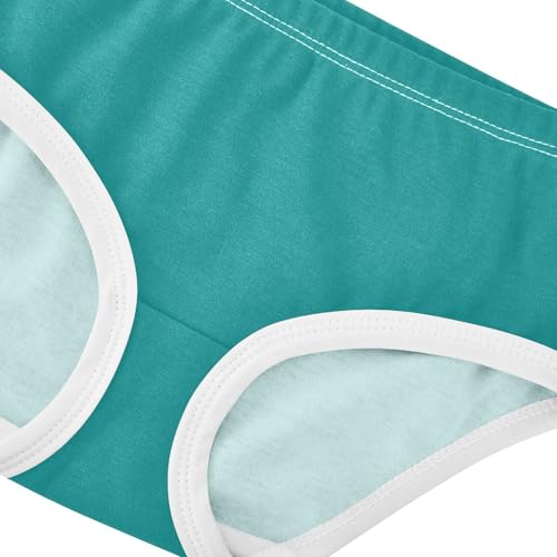 Joisal Flower Toddlers Underwear Floral 2t Cotton Cute Panties Girl Cyan Teal Blue Kids Briefs Undies4