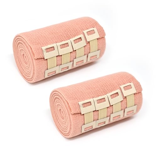 TopGrip Cotton and Rubber Elastic Bandage (Width 8 * 4 M stretch Length) pack of 2