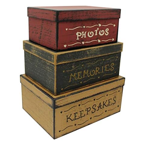 CVHOMEDECO. Cajas Nido de Cartón Vintage Cover