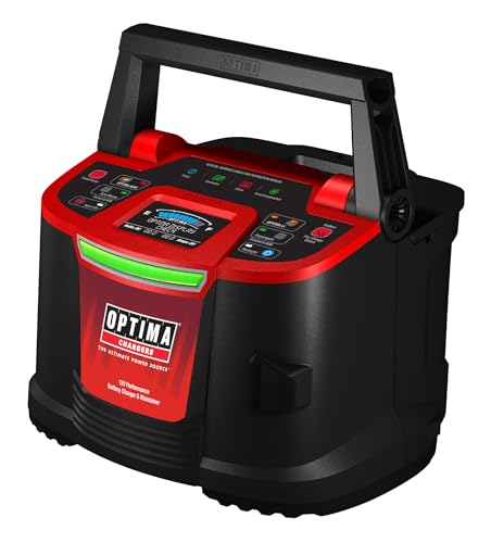 OPTIMA D1200+ 12 Volt Performance Battery Charger and Maintainer for 12v Starting Batteries Including OPTIMA Hypercore Lithium, AGM and Flooded Batteries