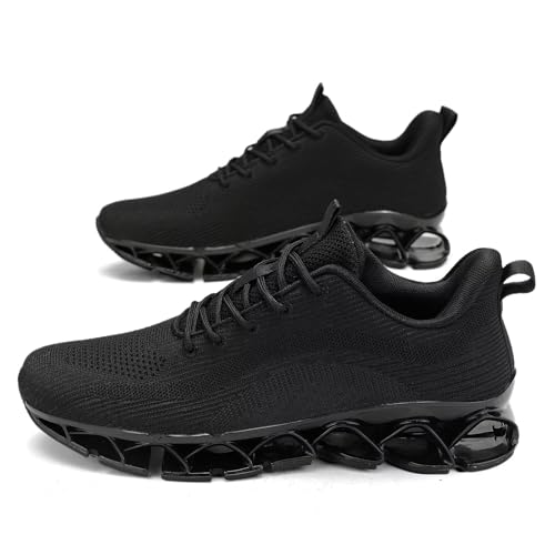 Image of Mens Running Shoes Casual Sport Athletic Fashion Walking Sneakers Lace up Blade Non Slip Breathable Mesh