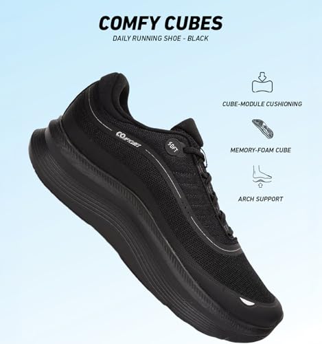 Image of XTEP Comfy Cubes Men's Running Shoes | Memory Foam Arch Support Sneakers | Lightweight Breathable Mesh Sports Shoes