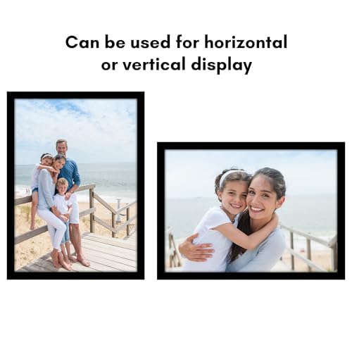 Americanflat 15x21 Picture Frame with Polished Plexiglass - Black Picture Frame - Wide Photo Frames Made of Engineered Wood for Vertical or Horizontal Wall Display - Epic Collection - Black
