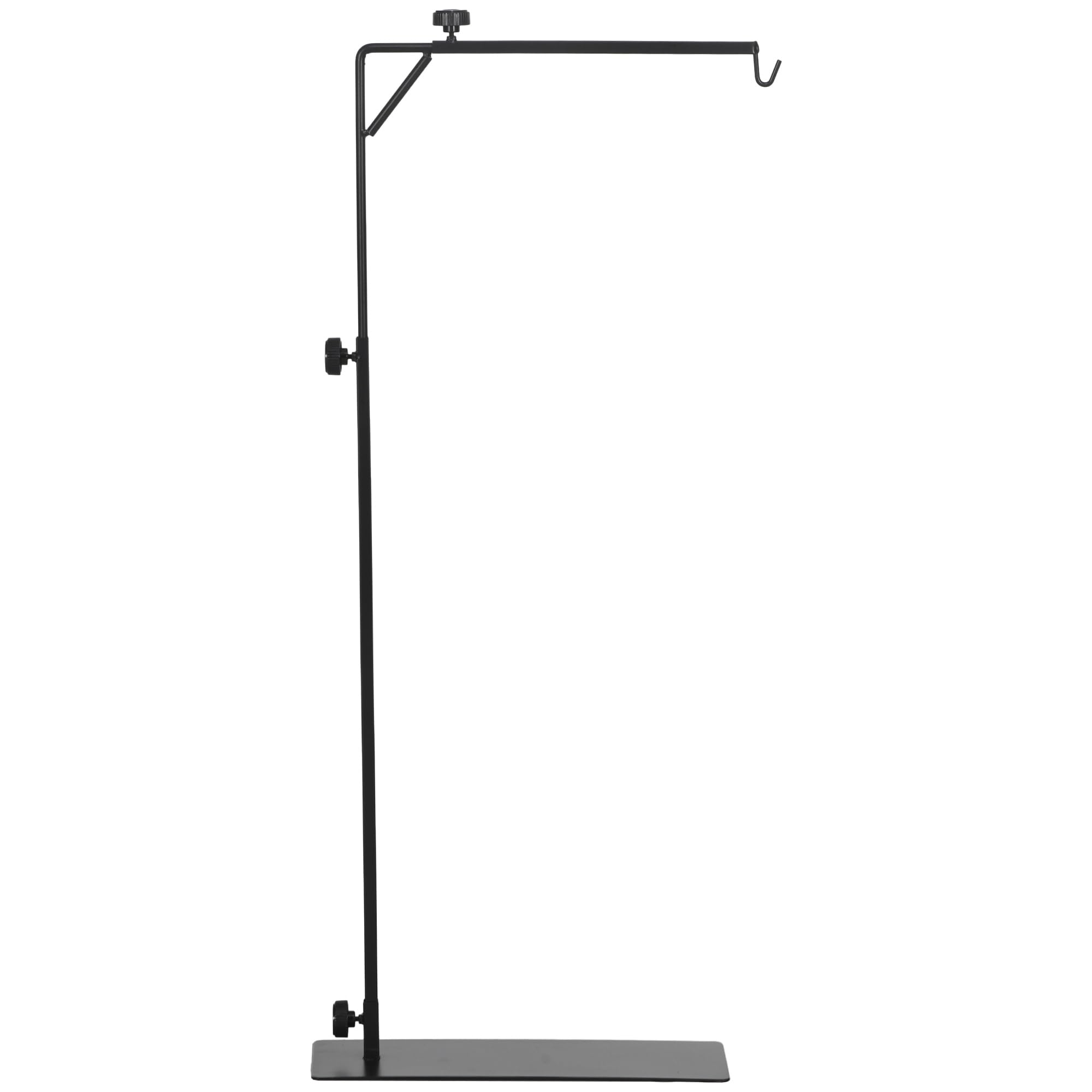 Pawhut 86-129Hcm Reptile Lamp Stand, Adjustable Lamp Holder W/ Base, Hook