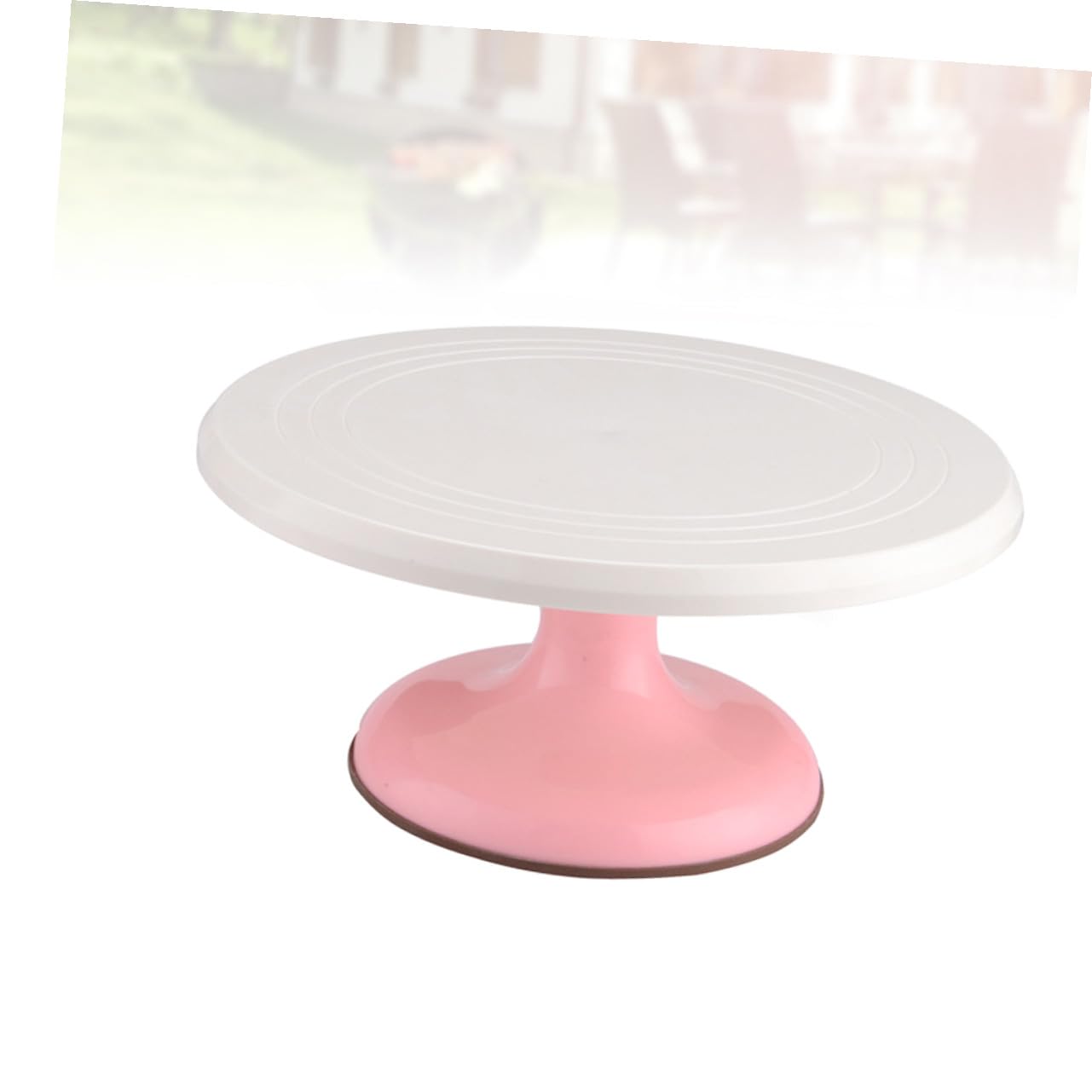 Plato Rotatorio para Tartas DIY Redondo, Manual, Plástico Rosa para Hornear