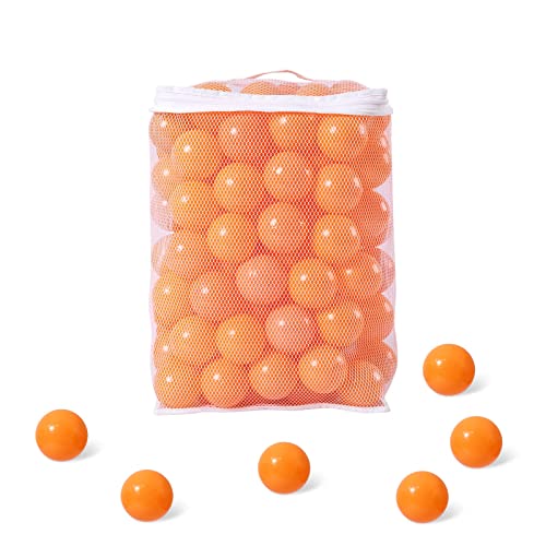 Ball Pit Balls for Kids, Plastic Refill 2.2 Inch Balls, 100 Pack, Bright Colors, Phthalate and BPA Free, Includes a Reusable Storage Bag with Zipper